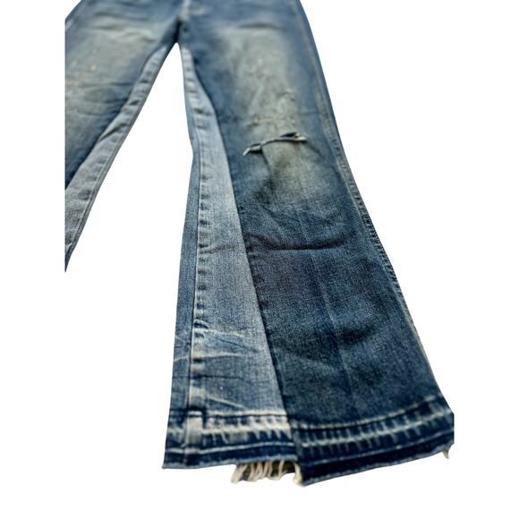 Amo "Babe" Jeans in Dive Bar Destroy wash Size 26 Women's Colorblock - Picture 8 of 10